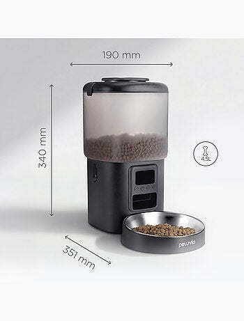 Distributore automatico di croccantini per cani PELUVIO Crispy - 4,5 L - 4 pasti/giorno