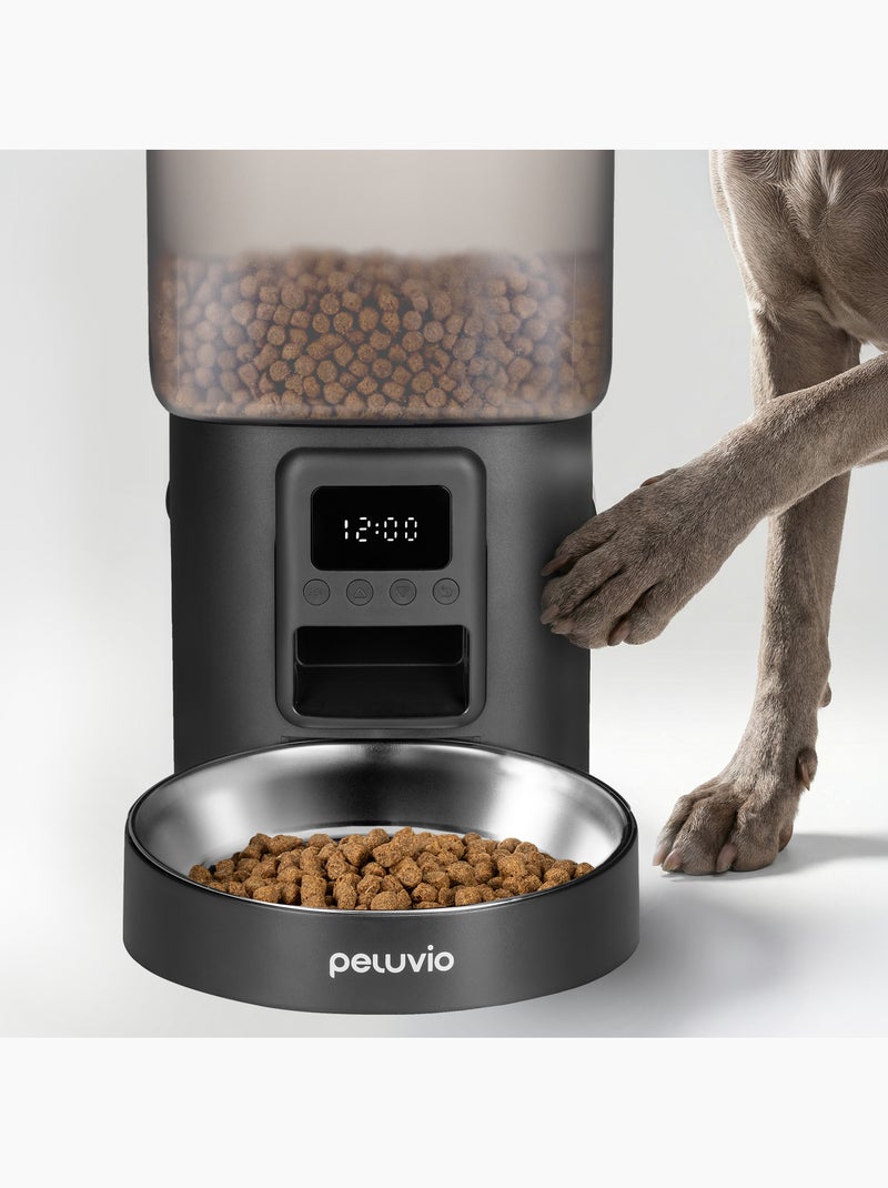 Distributore automatico di croccantini per cani PELUVIO Crispy - 4,5 L - 4 pasti/giorno Nero - Kiabi