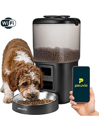 Distributore automatico di croccantini per cani PELUVIO Crispy - Wi-Fi - 4,5 L - 4 pasti/giorno