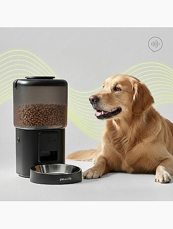 Distributore automatico di croccantini per cani PELUVIO Crispy - Wi-Fi - 4,5 L - 4 pasti/giorno