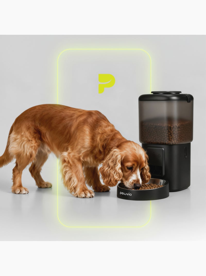 Distributore automatico di croccantini per cani PELUVIO Crispy - Wi-Fi - 4,5 L - 4 pasti/giorno Nero - Kiabi