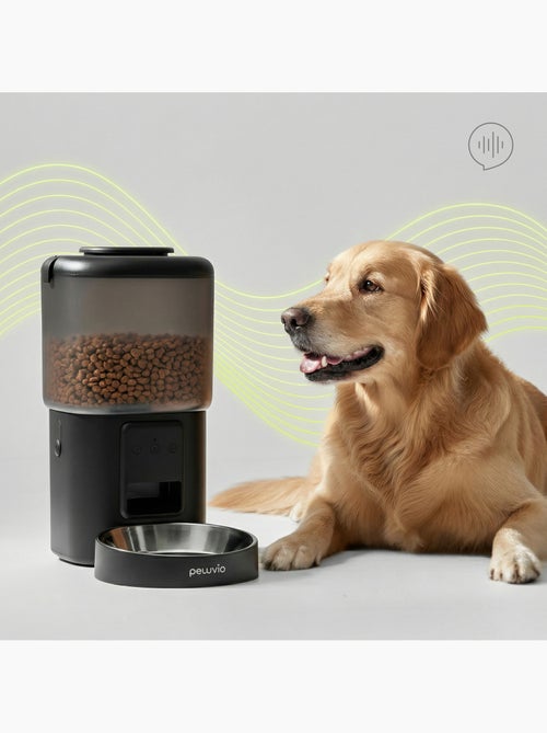 Distributore automatico di croccantini per cani PELUVIO Crispy - Wi-Fi - 4,5 L - 4 pasti/giorno - Kiabi Distributore automatico di croccantini per cani PELUVIO Crispy - Wi-Fi - 4,5 L - 4 pasti/giorno - Kiabi