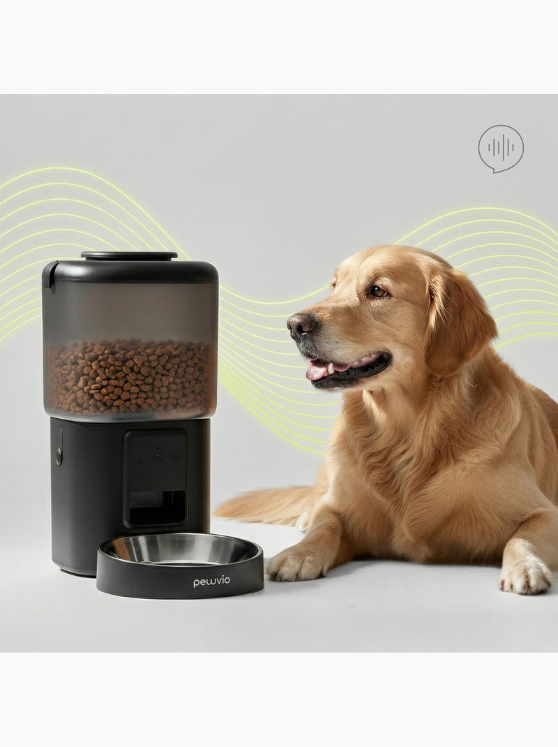 Distributore automatico di croccantini per cani PELUVIO Crispy - Wi-Fi - 4,5 L - 4 pasti/giorno Nero - Kiabi