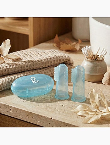 Ditale spazzolino silicone bebè set 2