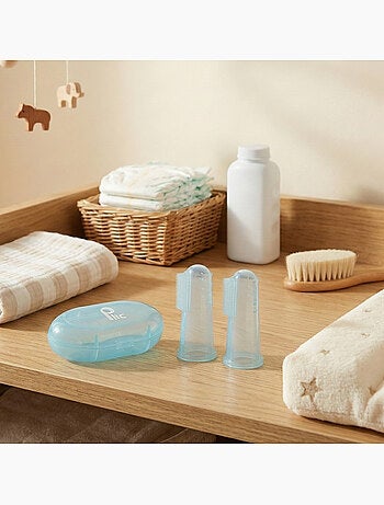 Ditale spazzolino silicone bebè set 2