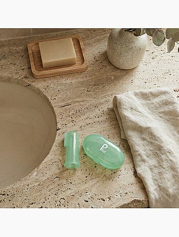 Ditale spazzolino silicone bebè set 2