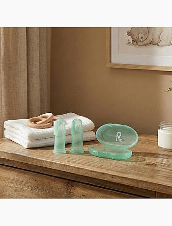 Ditale spazzolino silicone bebè set 2