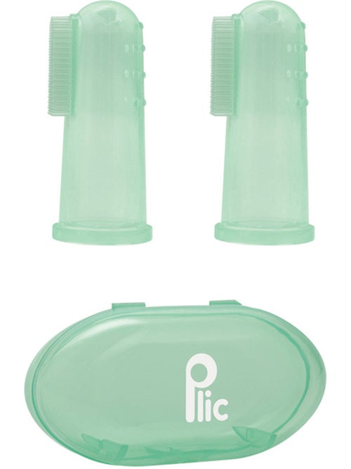 Ditale spazzolino silicone bebè set 2 verde - Kiabi