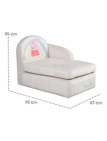 Divanetto bambino in velluto morbido "Roba Peppa Pig