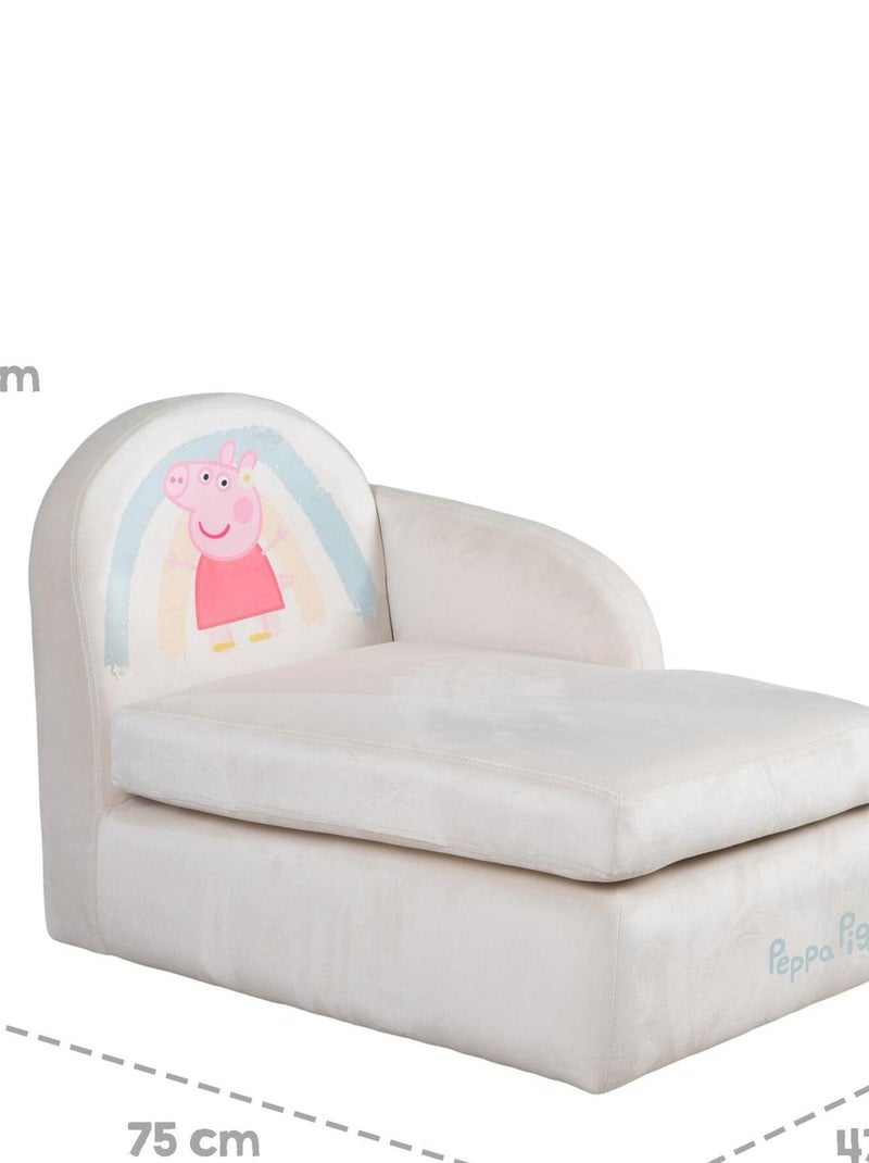 Divanetto bambino in velluto morbido "Roba Peppa Pig" Beige - Kiabi