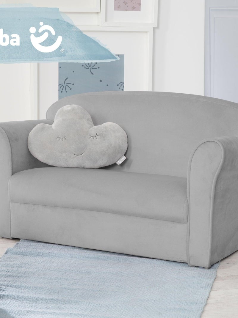 Divanetto per bambini comodo in velluto – ROBA "Lil Sofa" Grigio - Kiabi