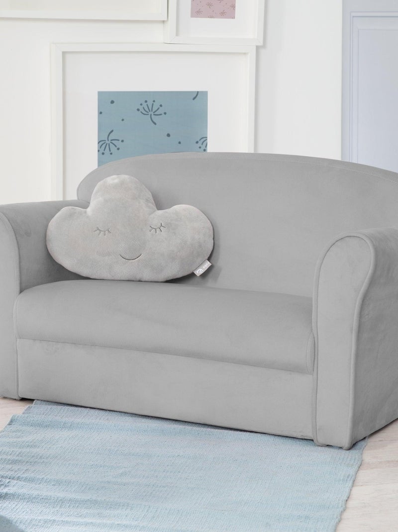 Divanetto per bambini comodo in velluto – ROBA "Lil Sofa" Grigio - Kiabi