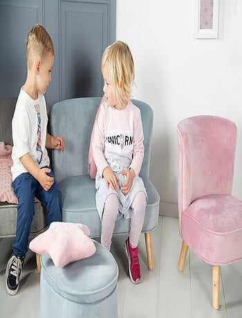 Divanetto per bambini in velluto con gambe in legno massello – ROBA "Lil Sofa