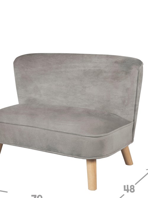Divanetto per bambini in velluto con gambe in legno massello – ROBA "Lil Sofa" - Kiabi