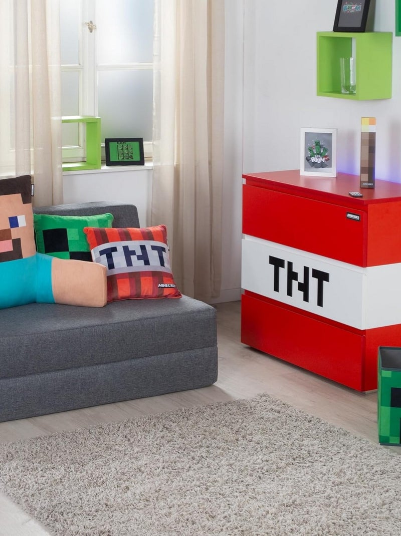 Divano‑letto pieghevole per bambini e ospiti "Roba" – Minecraft Grigio grigio bianco - Kiabi