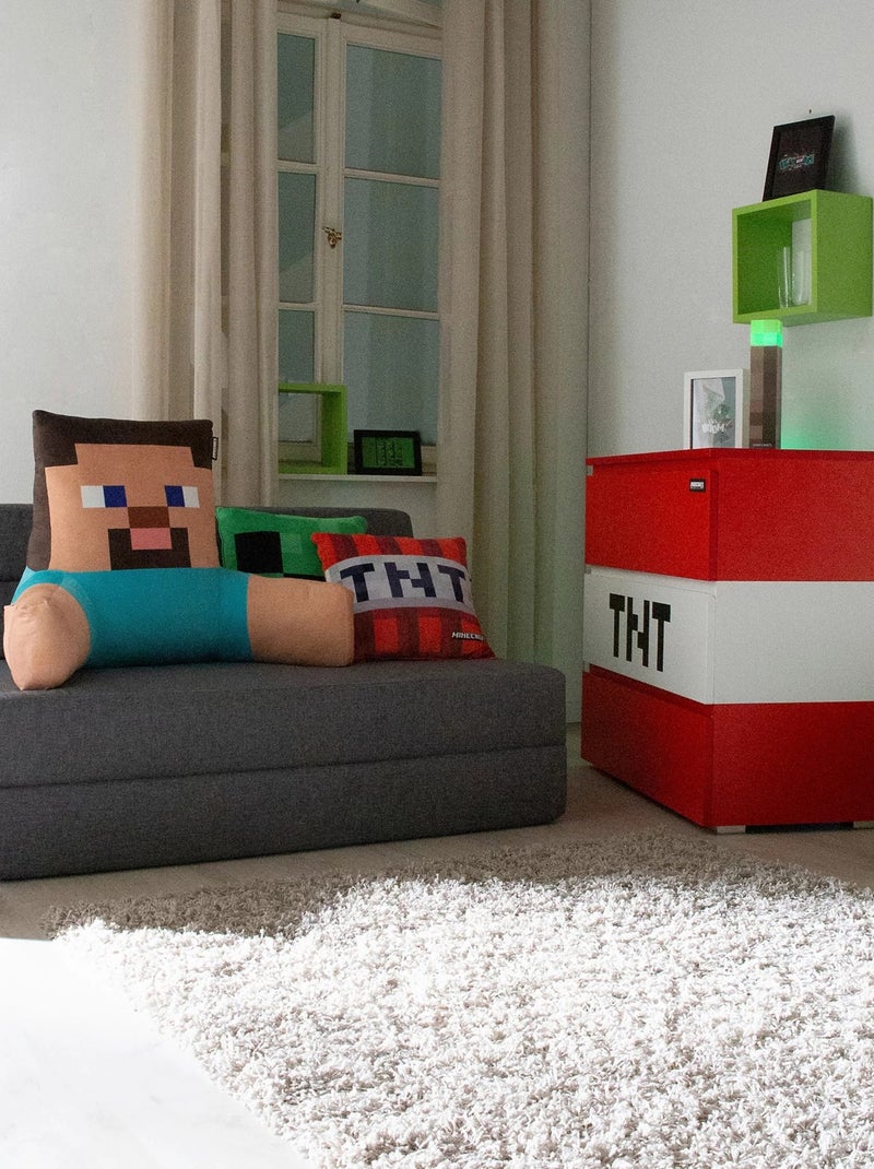 Divano‑letto pieghevole per bambini e ospiti "Roba" – Minecraft Grigio grigio bianco - Kiabi