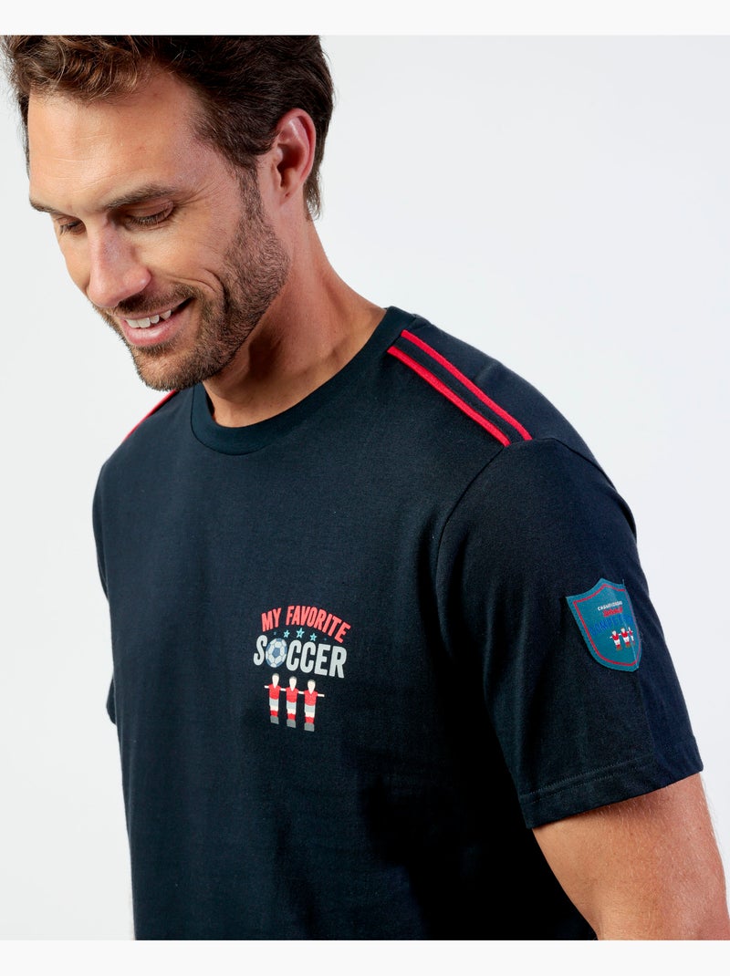 DIVER Il mio pigiama da calcio preferito a maniche corte per uomo Blu marino - Kiabi