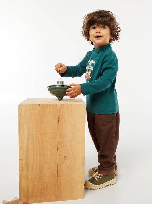 Dolcevita a collo alto con stampa in rilievo - Kiabi