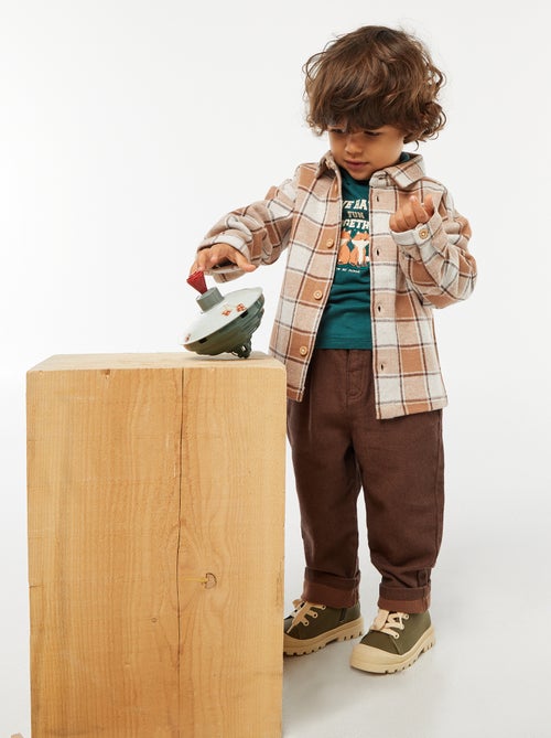 Dolcevita a collo alto con stampa in rilievo - Kiabi