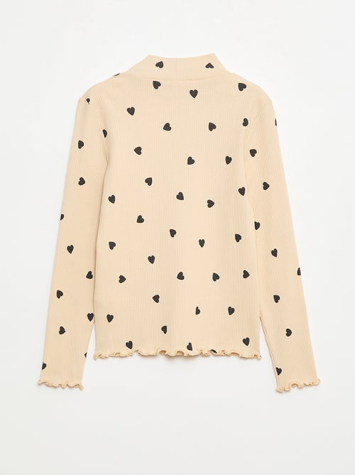 Dolcevita a costine in cotone - Kiabi