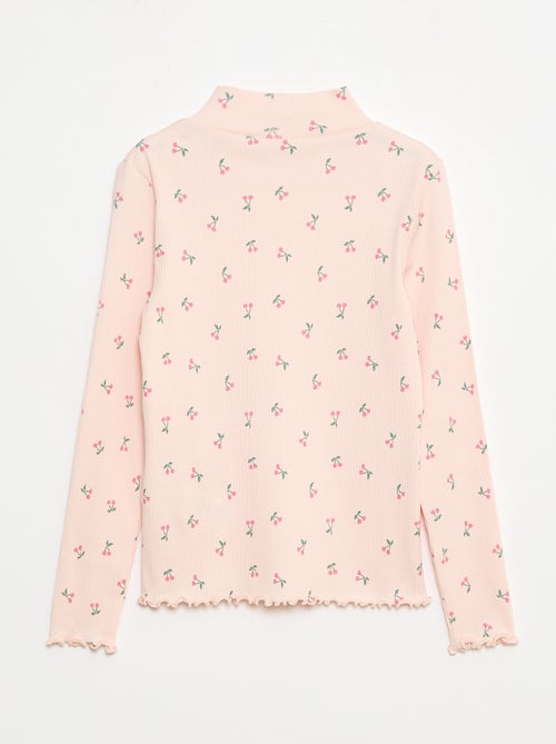 Dolcevita a costine in cotone - Kiabi