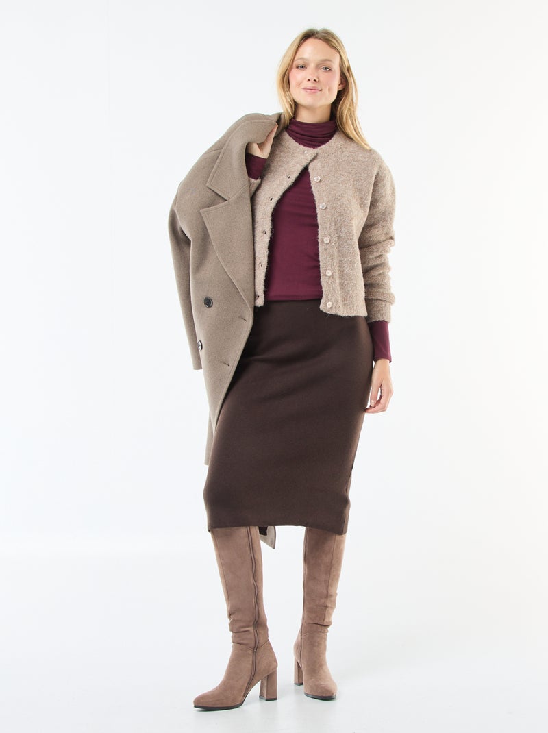 Dolcevita a maniche lunghe Rosso - Kiabi