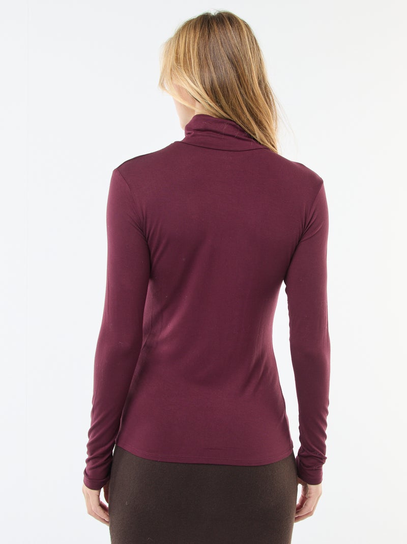 Dolcevita a maniche lunghe Rosso - Kiabi