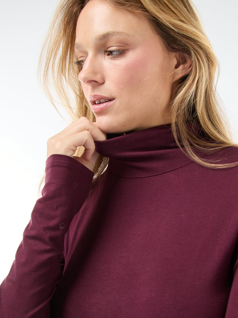 Dolcevita a maniche lunghe Rosso - Kiabi