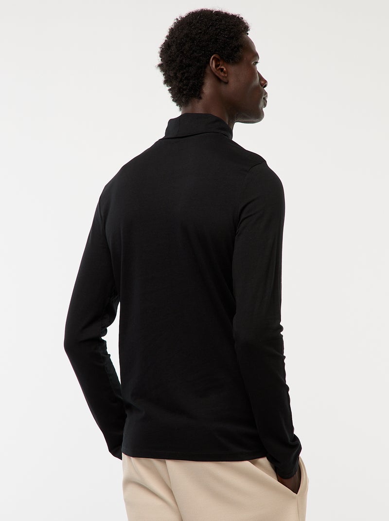 Dolcevita basic a tinta unita Nero - Kiabi