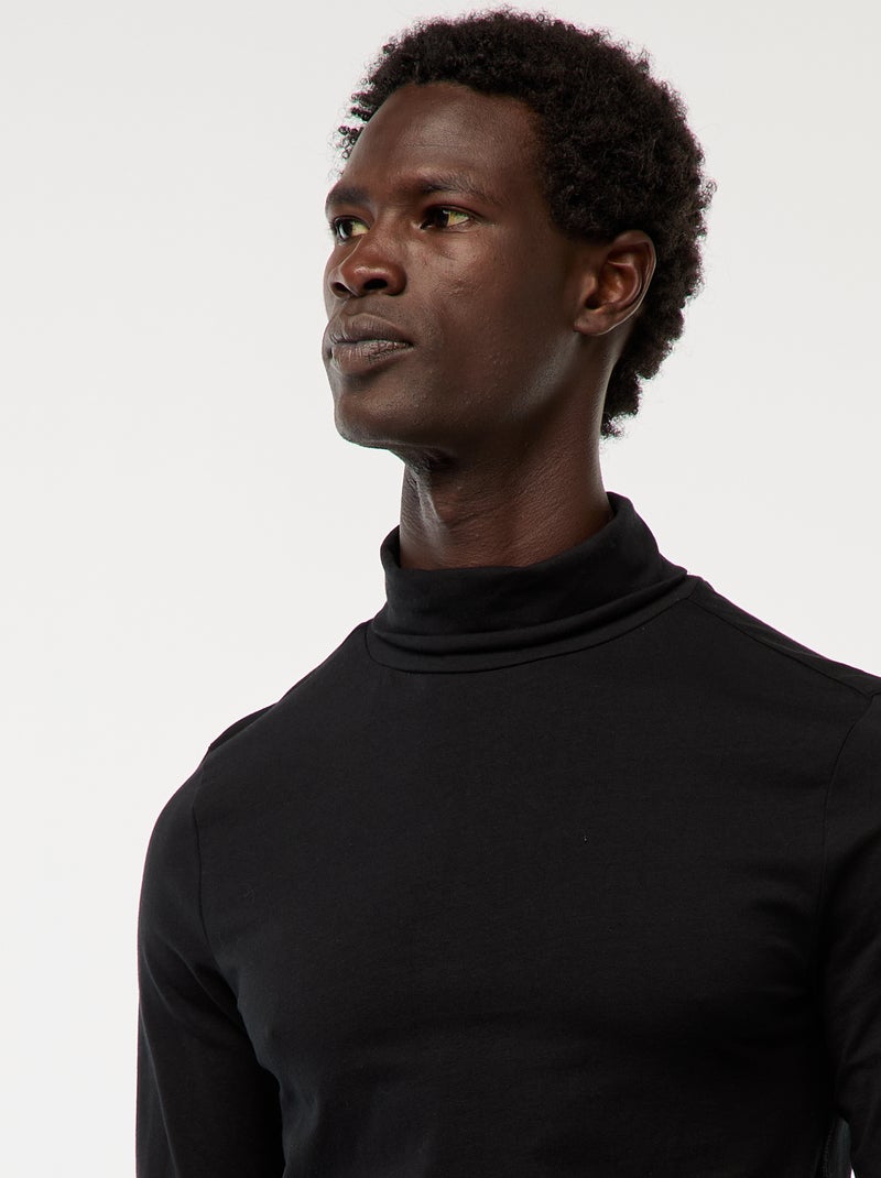 Dolcevita basic a tinta unita Nero - Kiabi