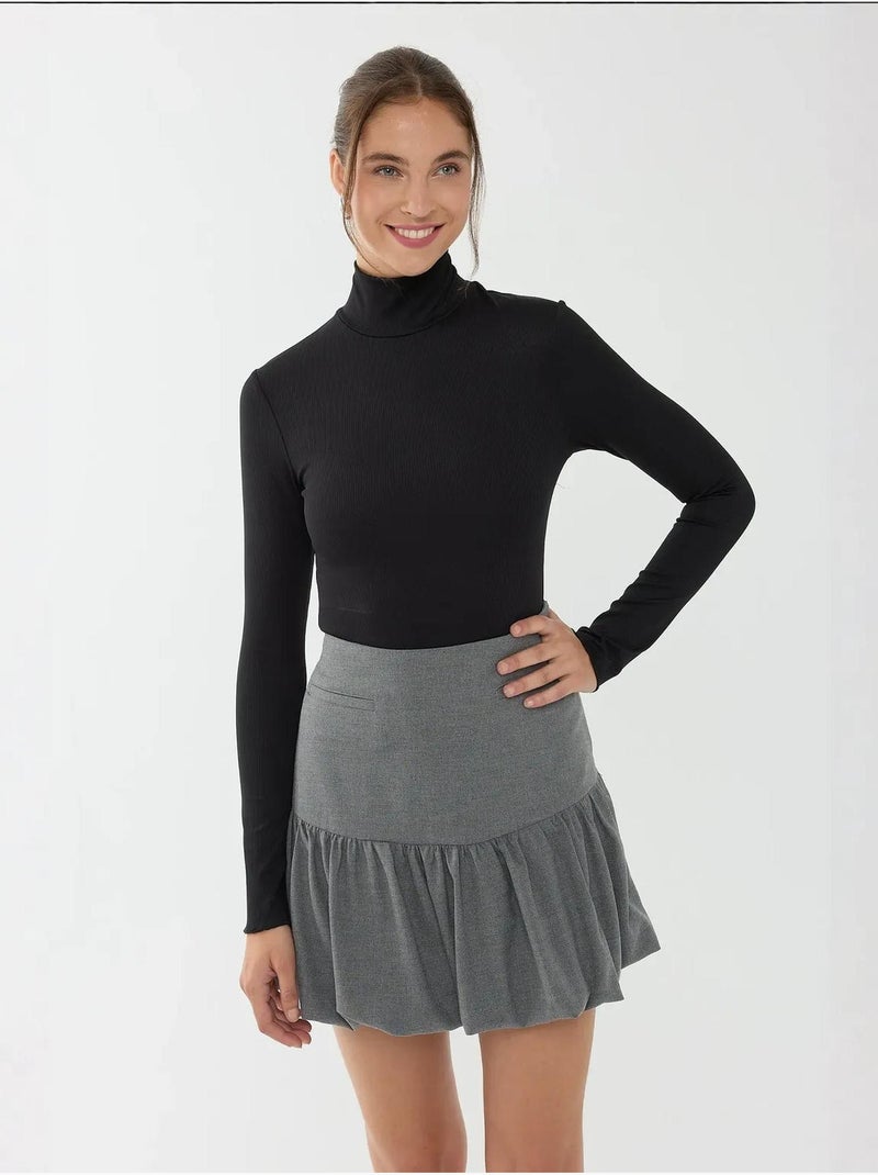 Dolcevita basic lavorato a maglia hiccup Nero - Kiabi