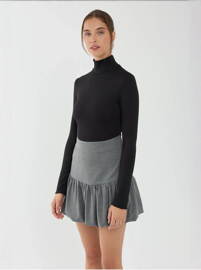 Dolcevita basic lavorato a maglia hiccup Nero - Kiabi