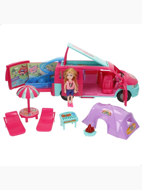 Doll con furgone da campeggio e accessori bella - Kiabi Doll con furgone da campeggio e accessori bella - Kiabi