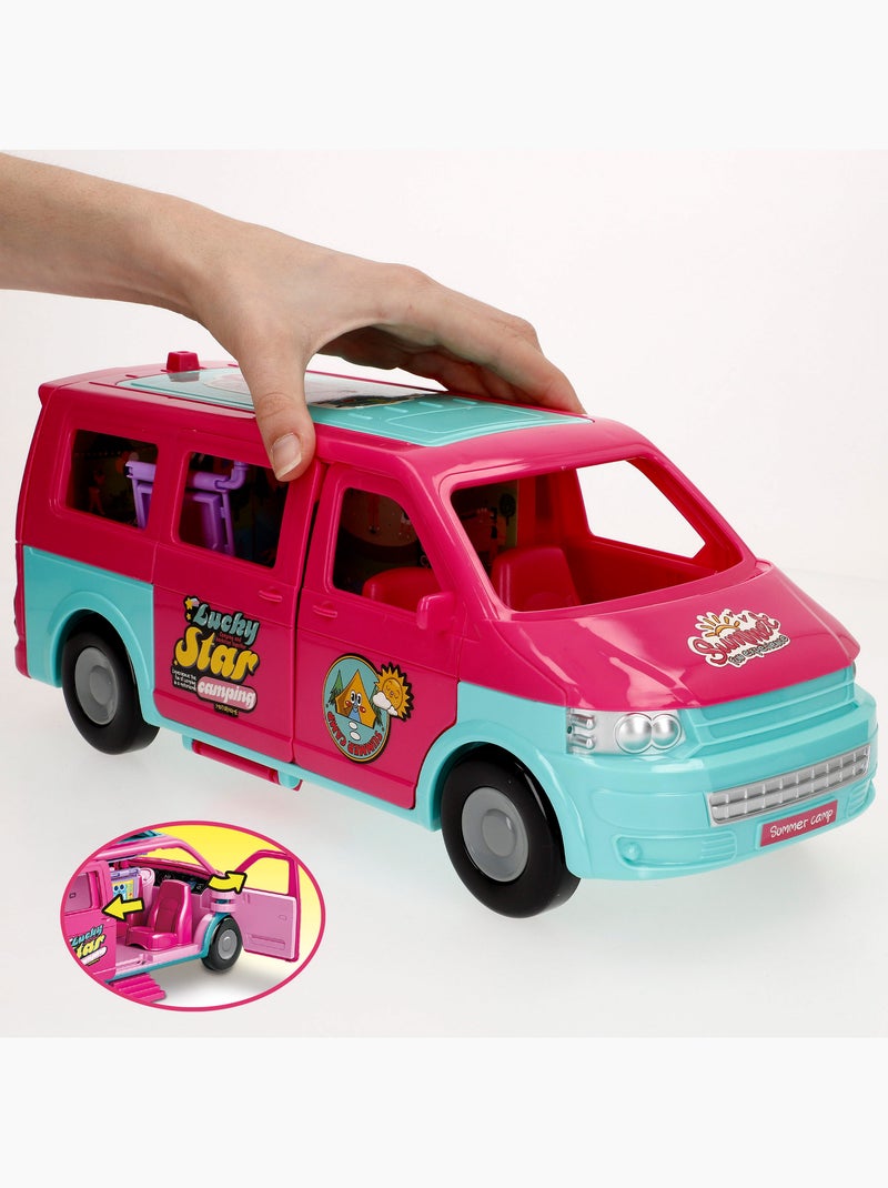 Doll con furgone da campeggio e accessori bella N/D - Kiabi