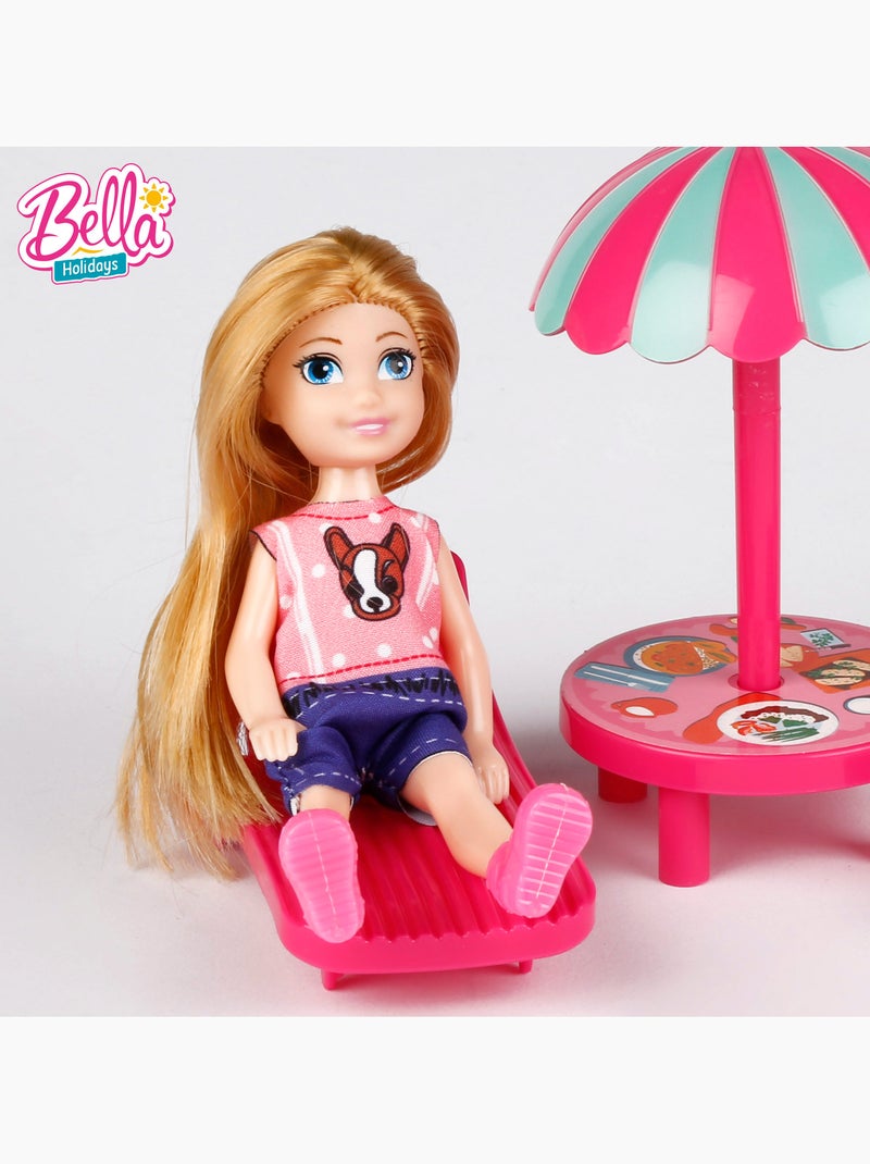 Doll con furgone da campeggio e accessori bella N/D - Kiabi