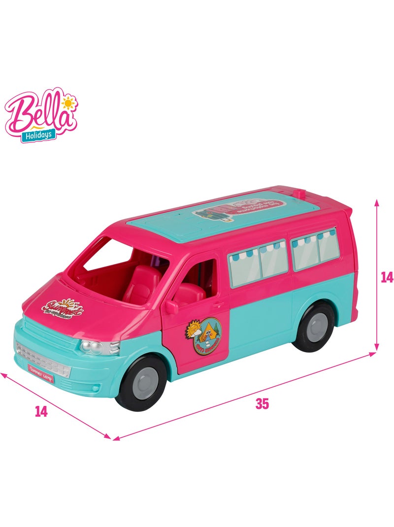 Doll con furgone da campeggio e accessori bella N/D - Kiabi