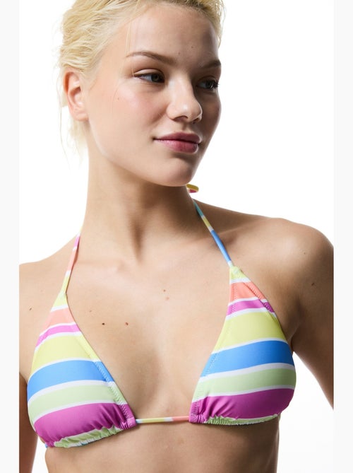 Donna top bikini triangolo a righe penti - Kiabi