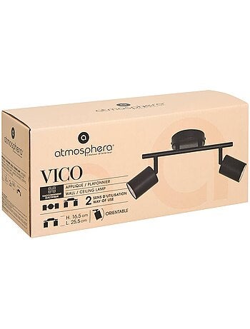 Doppio spot a parete regolabile compatibile con il soffitto