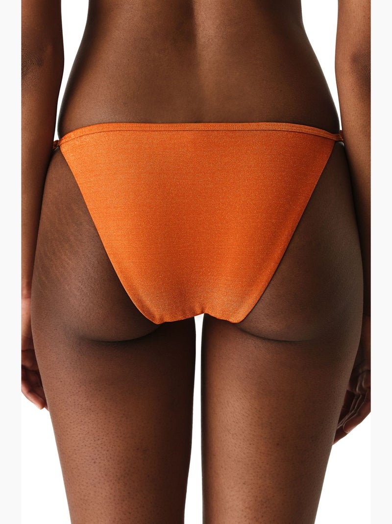 Dorothy slip bikini a vita media lucido penti Arancione - Kiabi