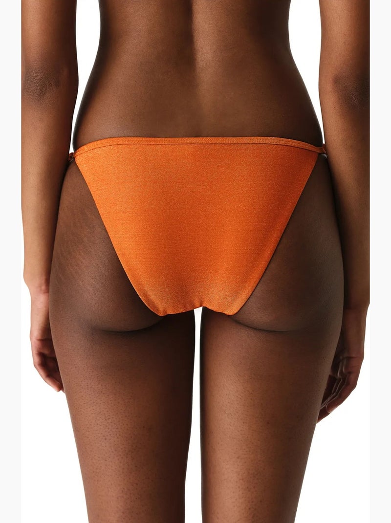 Dorothy slip bikini a vita media lucido penti Arancione - Kiabi