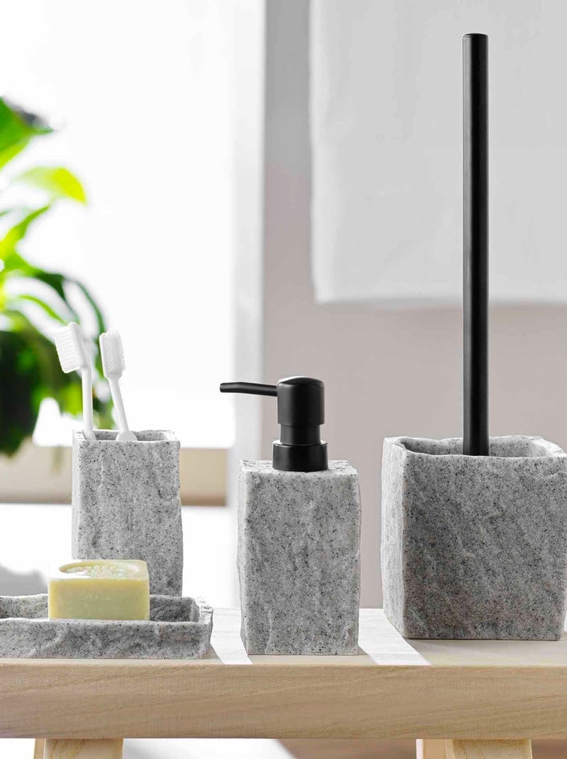 Dosatore di sapone da bagno a effetto minerale Grigio - Kiabi