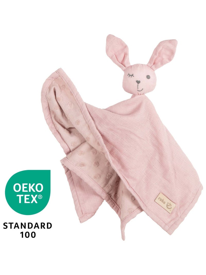 Doudou coniglio in cotone bio certificato Oeko‑Tex – "Roba Lil Planet" Rosa pastello - Kiabi