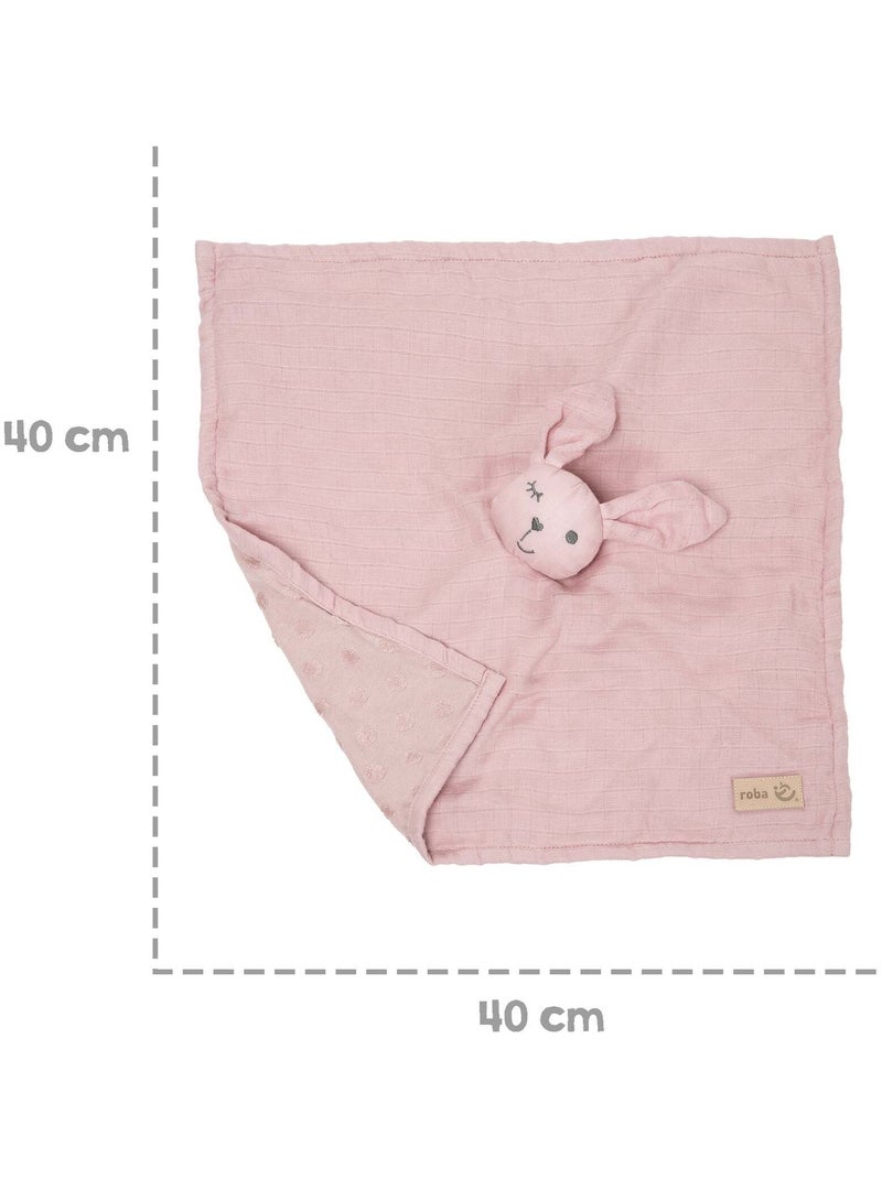 Doudou coniglio in cotone bio certificato Oeko‑Tex – "Roba Lil Planet" Rosa pastello - Kiabi