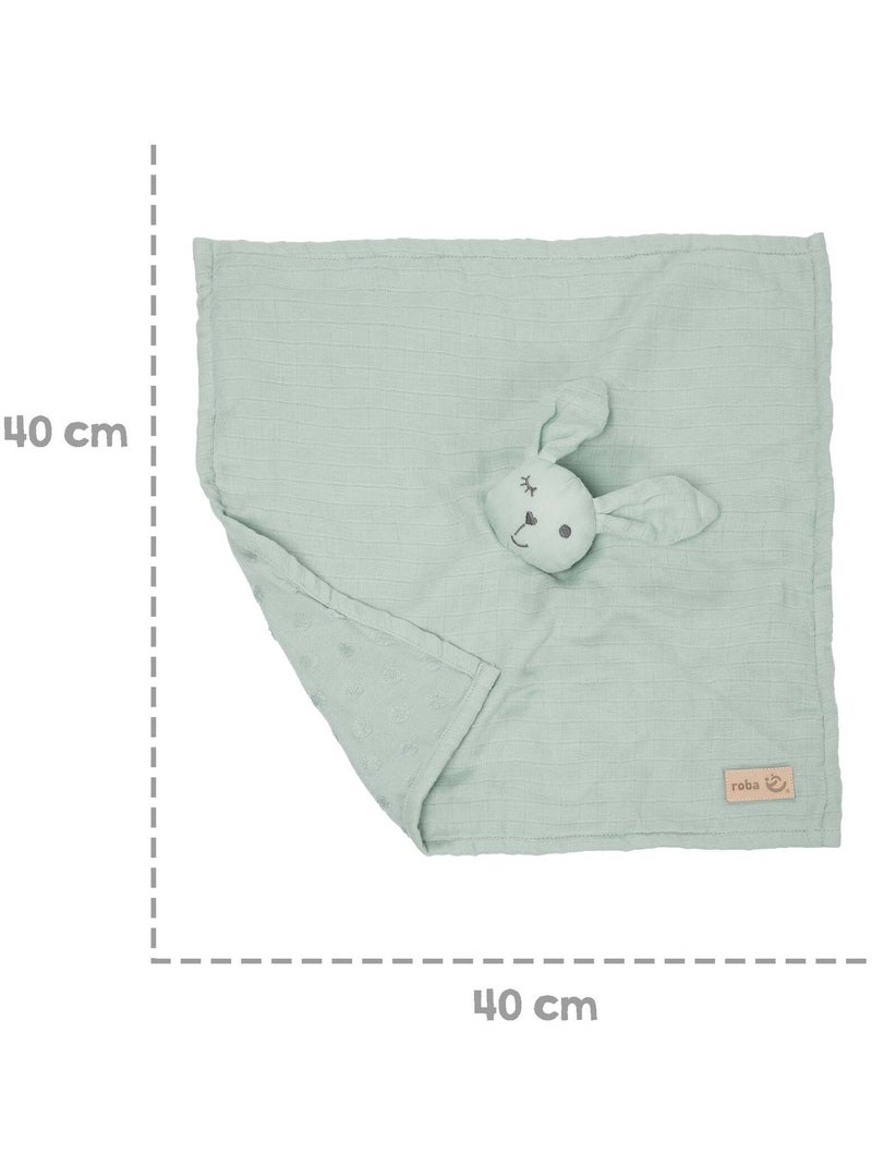Doudou coniglio in cotone bio certificato Oeko‑Tex – "Roba Lil Planet" Verde acqua - Kiabi