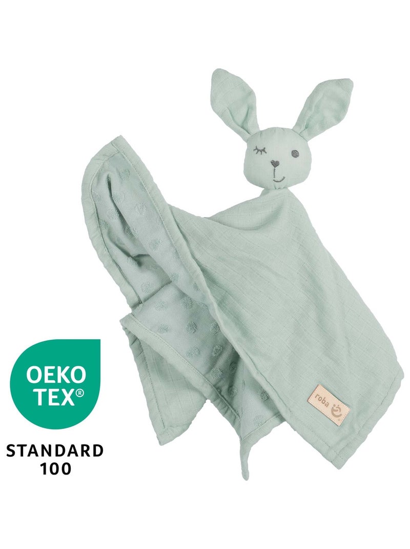 Doudou coniglio in cotone bio certificato Oeko‑Tex – "Roba Lil Planet" Verde acqua - Kiabi