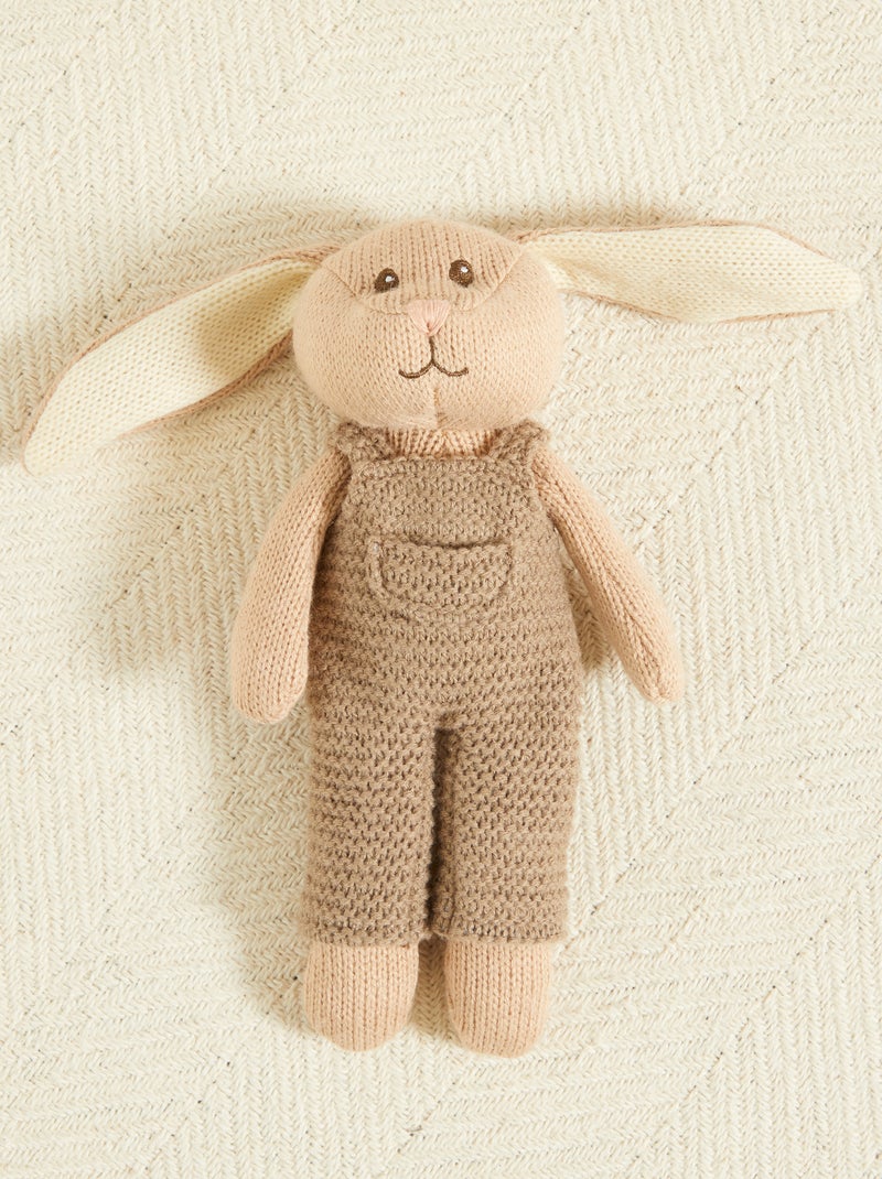Doudou coniglio in maglia tricot GRIGIO - Kiabi