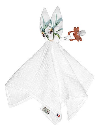 Doudou coniglio neonato porta ciuccio | sevira kids | sevira kids