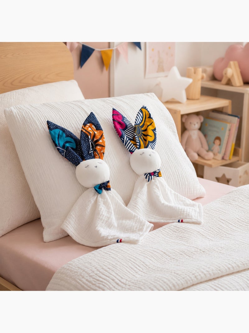 Doudou coniglio personalizzabile in garza di cotone | sevira kids | sevira kids Rosso - Kiabi
