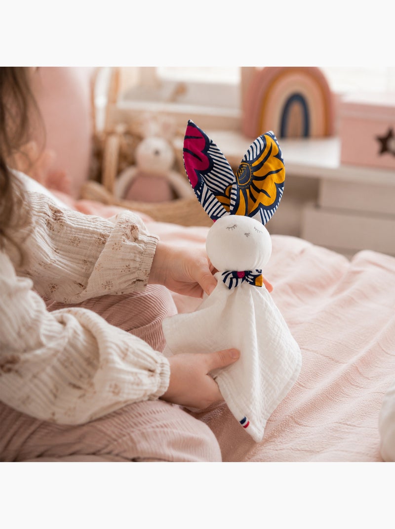 Doudou coniglio personalizzabile in garza di cotone | sevira kids | sevira kids Rosso - Kiabi