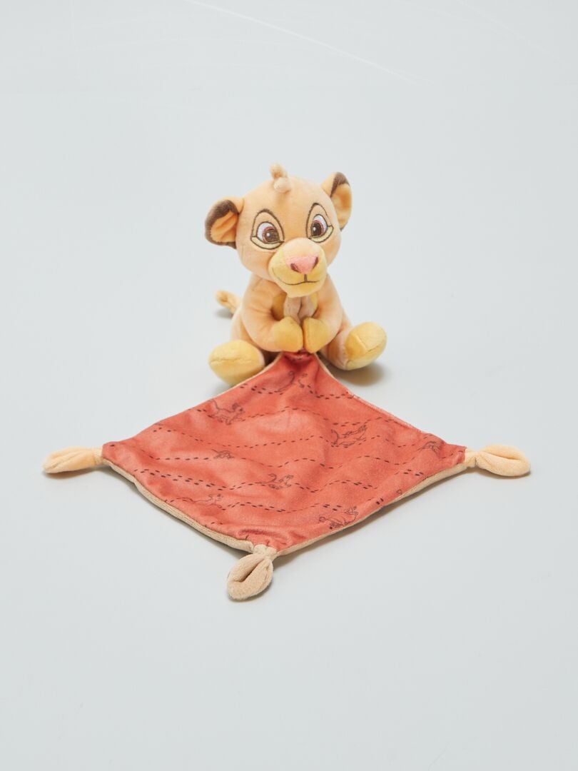 Doudou Simba Le Roi Lion Plat 17 x 17 cm - Peluche -pour Disney